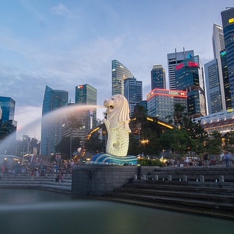 The Merlion landmark in Singapore