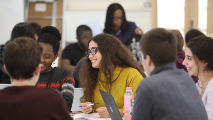 LSE students working