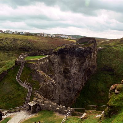 Upper mainland courtyard of Tintagel Castle 2007 Kerry Garrat