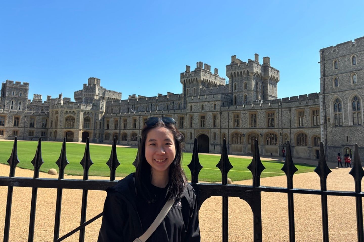 Shi Ying in front of college