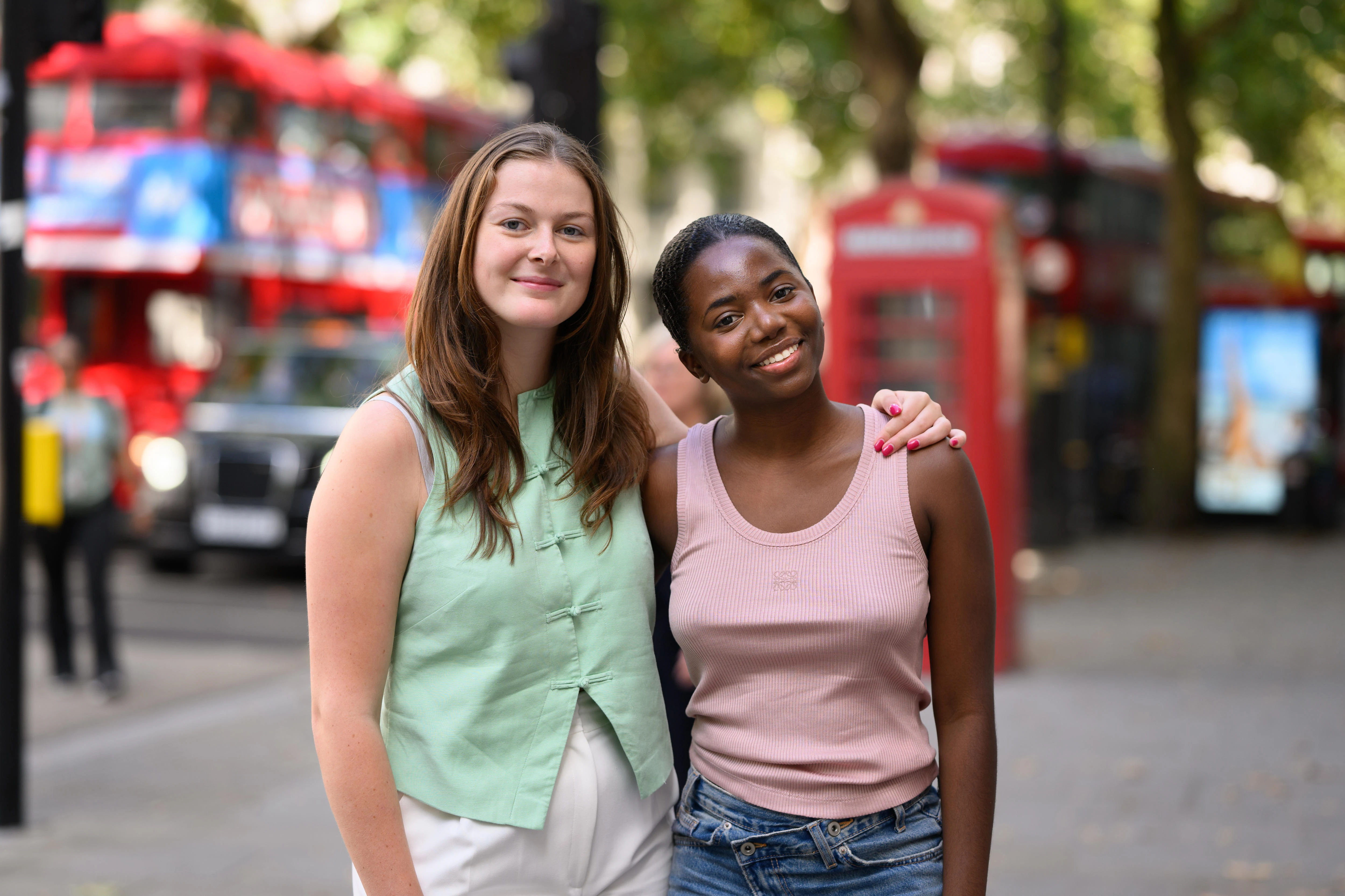 two girls in central london
