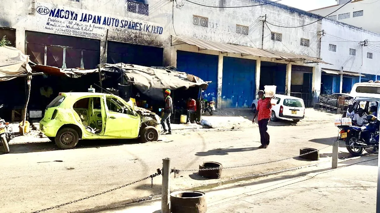 Burnt out car