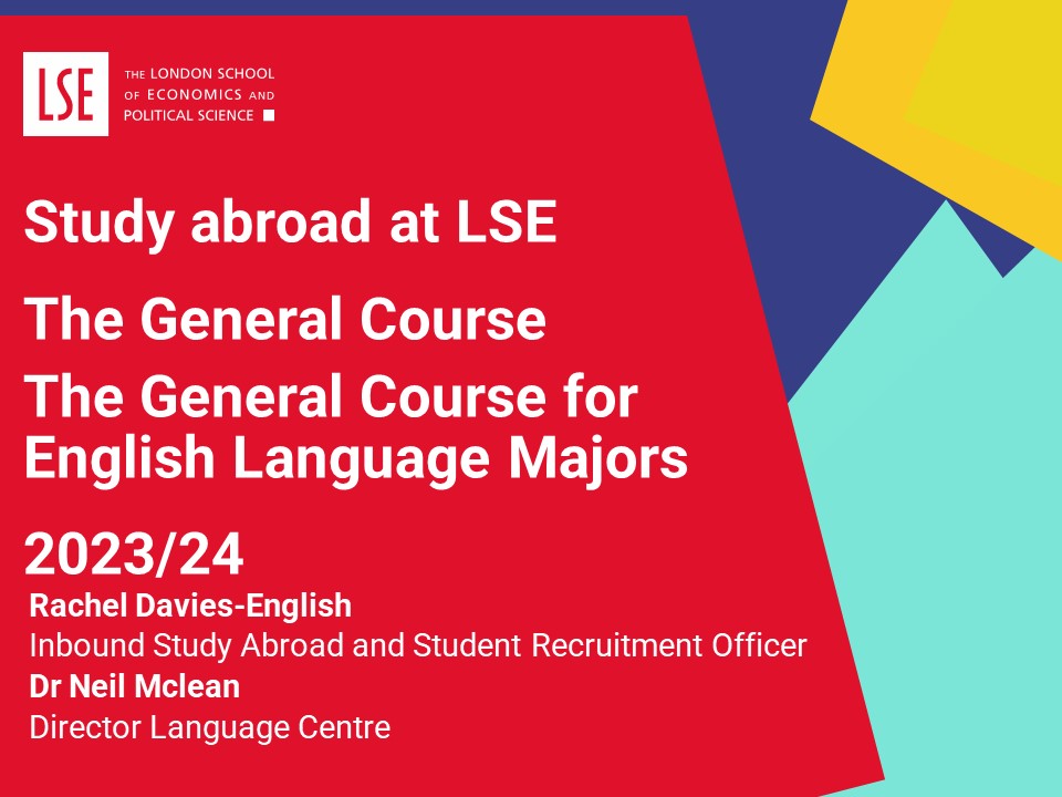 LSE's General Course for English Language Majors Discovery Session