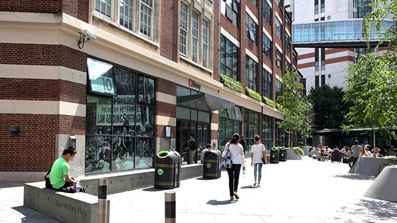 John Watkins plaza, library, LSE