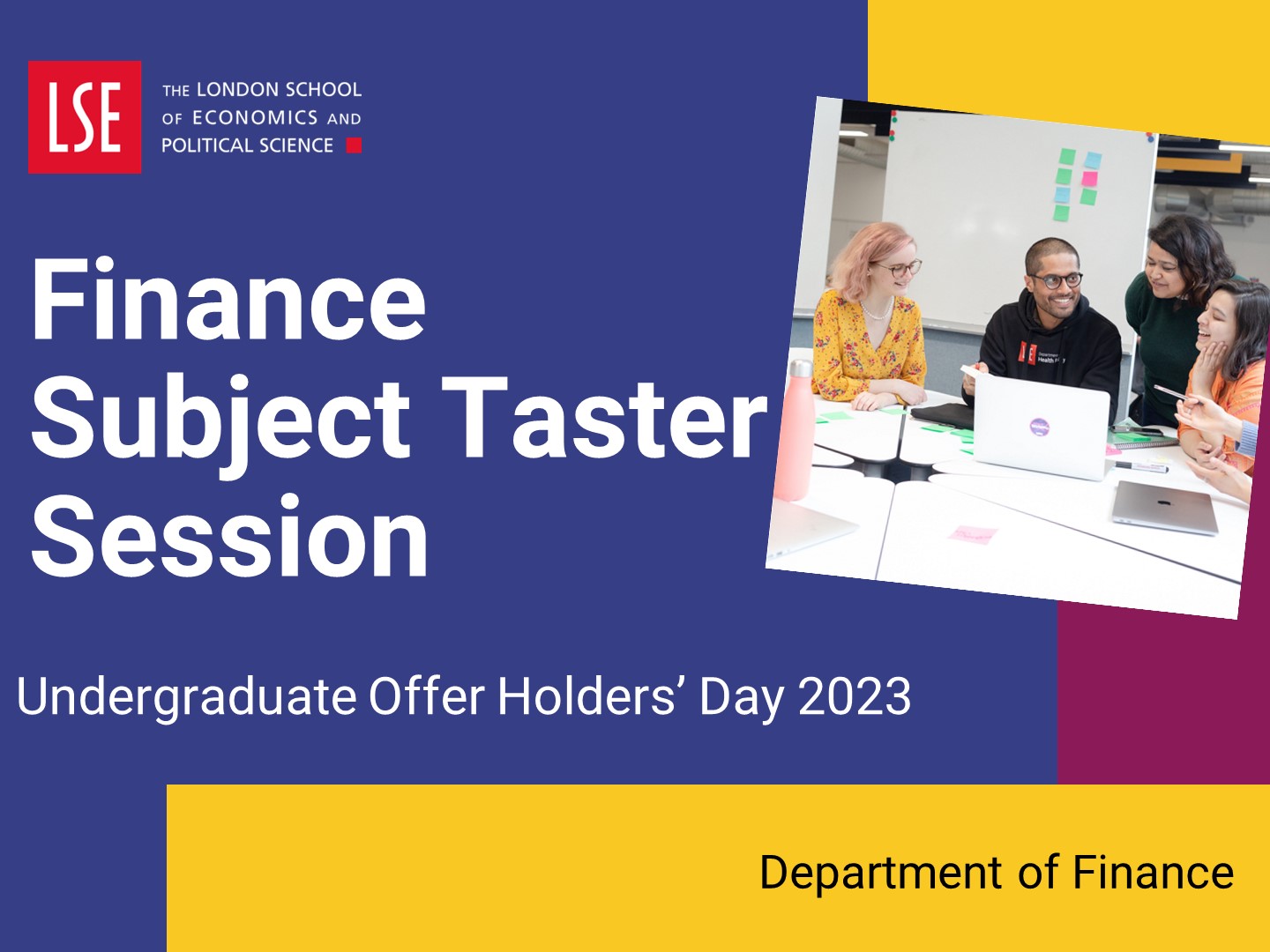 Watch the finance subject taster session