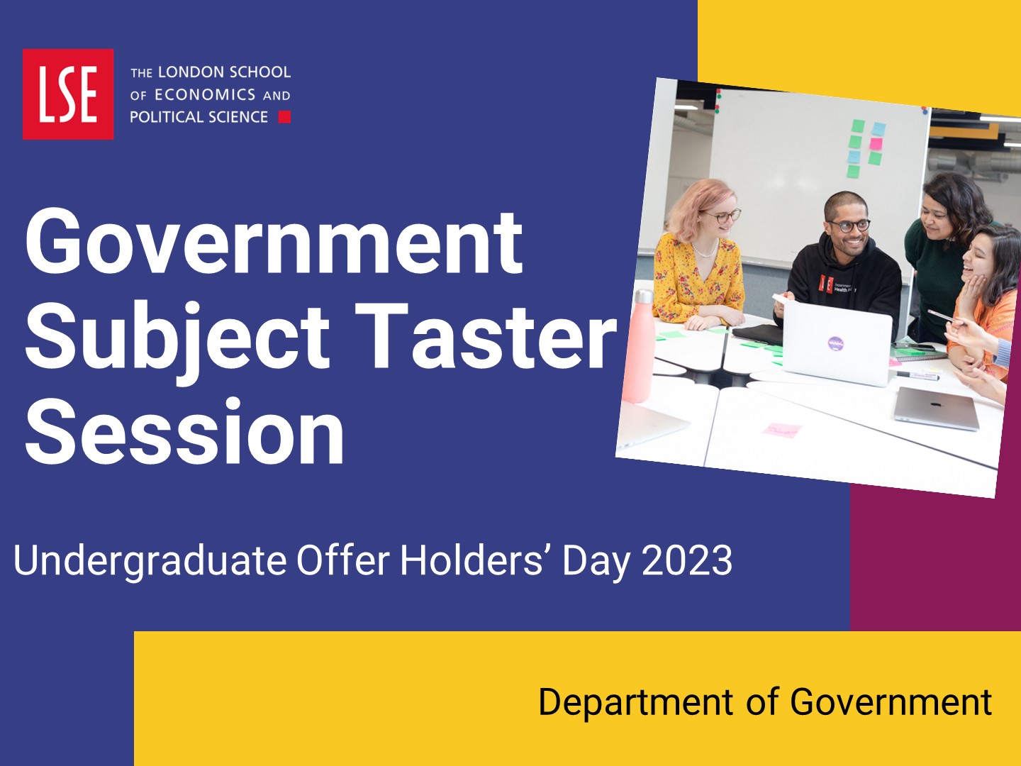 Watch the government subject taster session