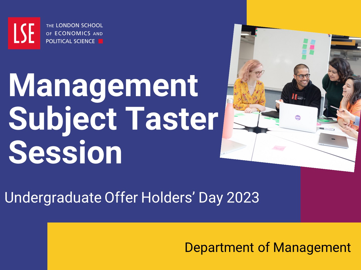 Watch the management subject taster session