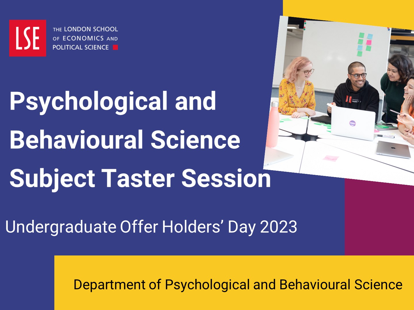 Watch the psychological and behavioural science subject taster session