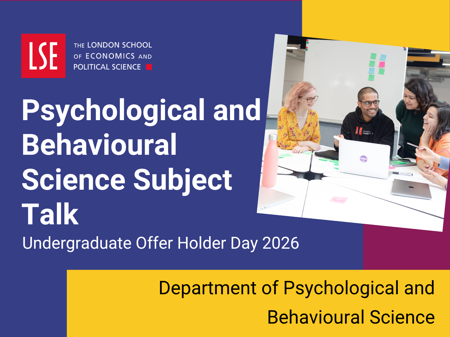 Watch the psychological and behavioural science subject taster session