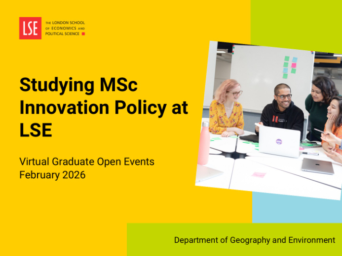 Studying MSc Innovation Policy at LSE