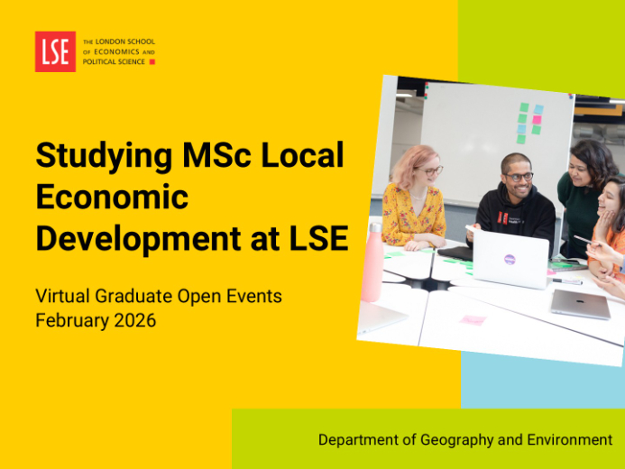 Studying MSc Local Economic Development at LSE