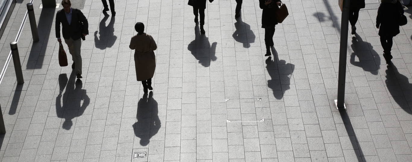 Pedestrians in London Bridge