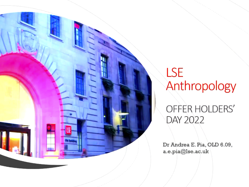Anthropology offer holders' session - Virtual Undergraduate Offer Holders' Day 2022