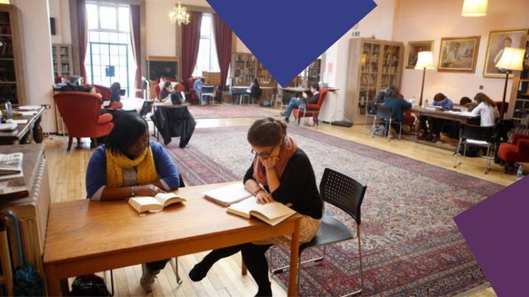 Students work in the Shaw Library at LSE