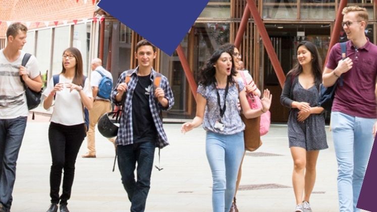 Group of students walking