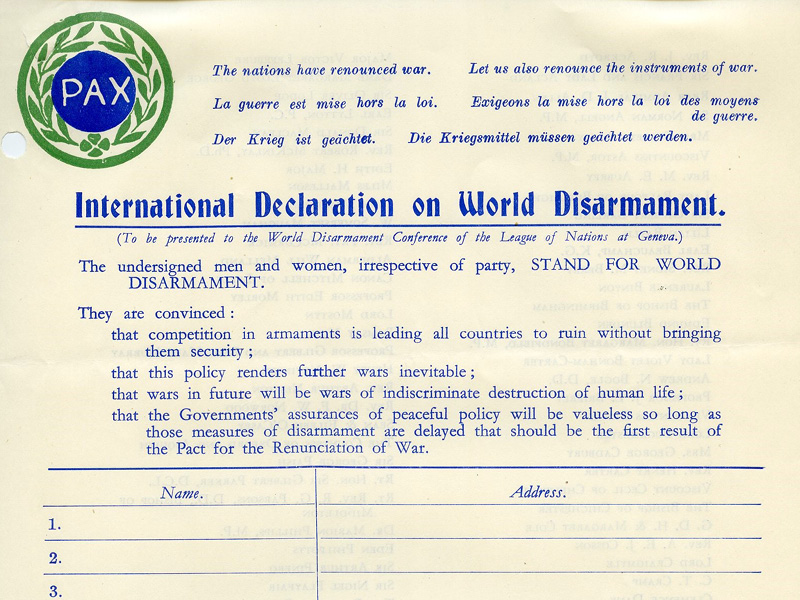 Disarmament Declaration 800 x 600
